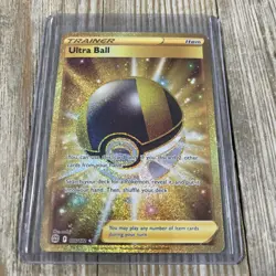 Pokemon TCG Ultra Ball 186/172 - Brilliant Stars Full Art Secret Rare Gold Holo - Image 1