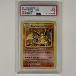 2016 Pokemon XY Evolutions Holo Charizard #11 PSA 9 MINT - Image 1