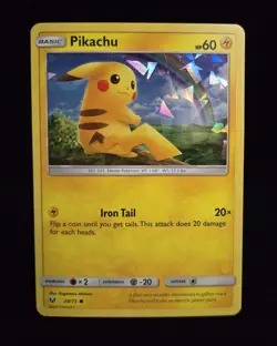 Pokemon TCG - PIKACHU #28 - CRACKED ICE HOLO PROMO - SHINING LEGENDS 2017 - NM+ - Image 1