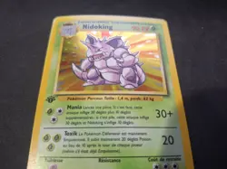 Nidoking 11/102 French Base Set Holo Pokemon Card Rare Sunbleached 1st Edition - Image 3