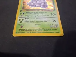 Nidoking 11/102 French Base Set Holo Pokemon Card Rare Sunbleached 1st Edition - Image 4