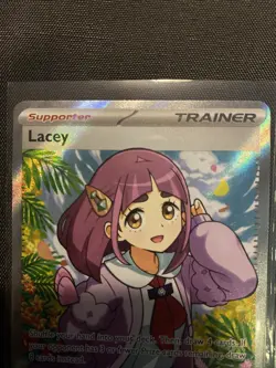 Pokemon Stellar Crown, Trainer Lacey & Crispin, Holo Rare, NM/M, No Scratches! - Image 3