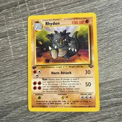Pokemon TCG - Rhydon - Jungle 1st Edition Uncommon 45/64- Bear Mint- Vintage - Image 1
