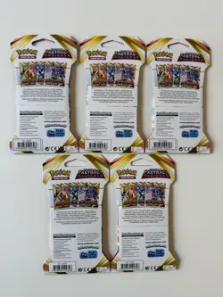 *FULL ART SET* x5 Pokemon TCG Astral Radiance Sleeved Booster Pack SEALED - Image 5