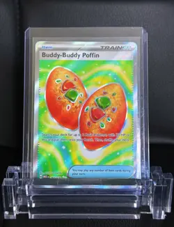 Pokemon Buddy-Buddy Poffin Me01 Mega Evolution 167/132 Ultra Rare Holo Trainer - Image 1