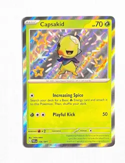 Capsakid ~ Pokemon Paldean Fates ~ Shiny Holo Rare 106/091 - Image 1