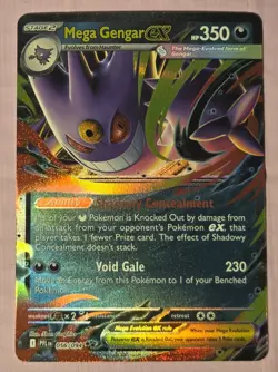 Mega Gengar EX 056/094 Ultra Rare Phantasmal Flames 2025 NM Pokemon TCG - Image 1