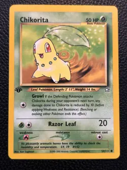 Chikorita - 1st Edition - 54/111 Neo Genesis - Pokemon TCG - 2000 - Image 1