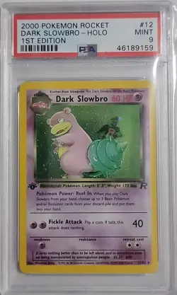 PSA 9 Dark Slowbro 12/82 2000 Pokemon Rocket 1st Edition Holo Mint WOTC - Image 1