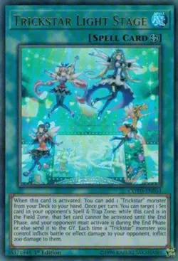 Yugioh! Trickstar Light Stage - COTD-EN053 - Ultra Rare - 1st Edition Near Mint, - Image 1