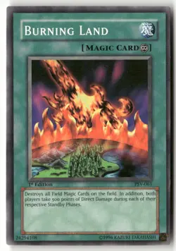 #PSV-061 - Burning Land - 1st Ed WB1 C Lightly played - Image 1