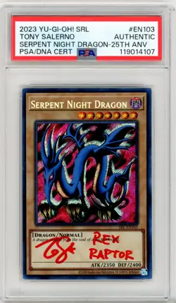 PSA Tony Salerno Serpent Night Dragon SRL-EN103 Spell Ruler 25th Anniv Ed Unltd - Image 1