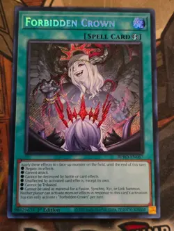 Yugioh - Forbidden Crown BPRO-EN067 Secret Rare 1st Edition Near Mint In Hand - Image 1