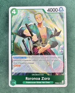 One Piece Premium Booster Vol. 2 Roronoa Zoro PRB02-006 R Foil NM - Image 1