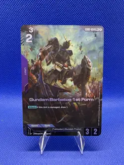 Gundam Card Game Gundam Barbatos 1st Form GD02-054 LR+ English - Dual Impact - Image 1