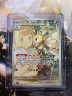 Pokemon TCG Lillie's Ribombee Card Journey Together Illustration, 164/159 - Image 1