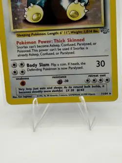 Pokemon Snorlax 90 HP Holo Rare Card Jungle 11/64 English Unlimited - Image 2