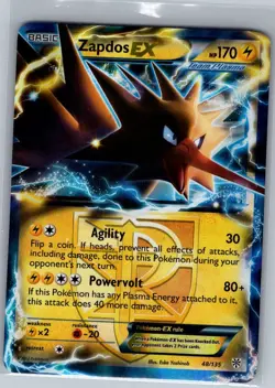Zapdos EX (Team Plasma) 48/135 Plasma Storm - Pokemon Card - NM - Image 1