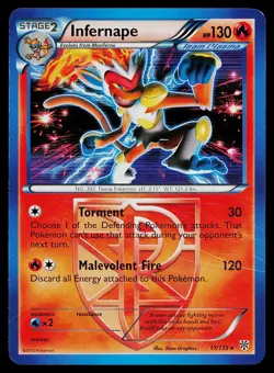 Pokemon Card Infernape Team Plasma Holo 17/135 Plasma Storm - Image 1