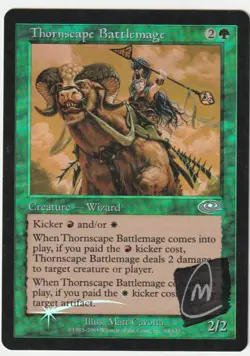 Planeshift MTG FOIL Thornscape Battlemage signed by Matt Cavotta - Image 1