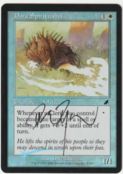 Scourge MTG FOIL Daru Spiritualist Signed by Dave Dorman - Image 1
