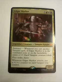 MTG EDGAR MARKOV "OVERSIZE/JUMBO" MYTHIC FOIL #036/309 COMMANDER 2017 - Image 1