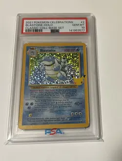2021 POKEMON CELEBRATIONS CLASSIC COLLECTION #2 BLASTOISE-HOLO PSA 10 - Image 1