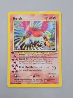 Pokemon Tcg Ho-oh Neo Revolution 1st Edition Holo In Very Good Condition. - Image 1
