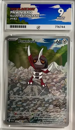 Pokemon TCG Pawniard Black Bolt 142/086 English Illustration Rare Ace 9 Mint - Image 1