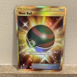 Pokemon Nest Ball Sun & Moon Base 158/149 Holo Secret Rare Gold Full Art 2017 MP - Image 1