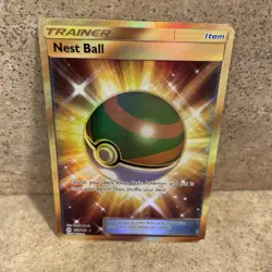 Pokemon Nest Ball Sun & Moon Base 158/149 Holo Secret Rare Gold Full Art 2017 MP - Image 2