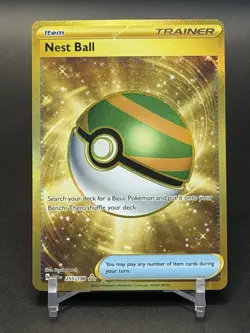Pokemon TCG Nest Ball 255/198 SV01 Scarlet & Violet Base Set Gold NM/Mint - Image 1