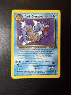 2000 Pokemon - Dark Gyarados #25/82 - Team Rocket Unlimited - Rare - LP - Image 1