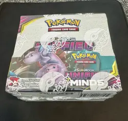 POKEMON UNIFIED MINDS SUN AND MOON BOOSTER BOX SEALED … (TINY SMALL HOLES TOP) - Image 1