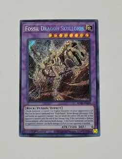 Yugioh Fossil Dragon Skullgios BLAR-EN009 Secret Rare 1st Edition - Image 1