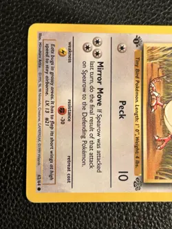 Pokemon TCG Jungle Spearow Card 62/64 Regular Common 1st Edition MP - Image 3
