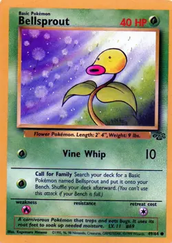 Pokemon Bellsprout Card 49/64 Jungle Series 1st Edition - Image 1