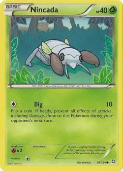 Nincada 10/124 - Pokemon Dragons Exalted Common Card - Image 1