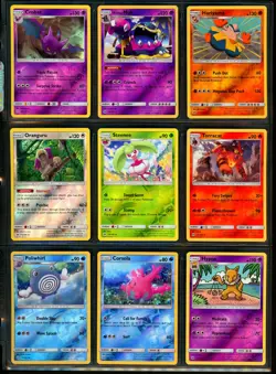 2017 Pokemon SUN & MOON BASE SET Near Complete HOLO Rare REVERSE FOIL Cards NM+ - Image 3