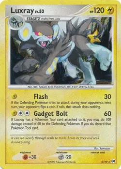 Pokemon Platinum Arceus 5/99 Card Holofoil Rare Luxray - Image 1