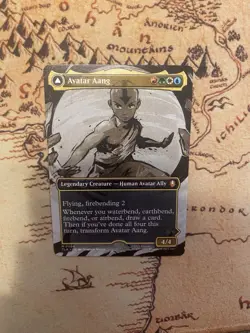 MTG - TLA - Avatar Aang / Aang, Master Of Elements (Borderless) #308 - NM Normal - Image 1