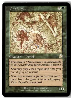 MTG Vine Dryad - Mercadian Masques Moderately Played English Playset (x4) - Image 3