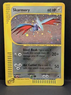 Skarmory 027/165 Expedition Base Set Holo Rare Pokemon TCG Nintendo MP+ - Image 1