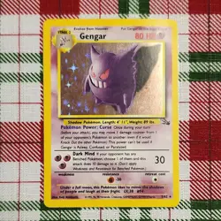 Pokemon Gengar Fossil Holo Rare 5/62 Unlimited 80 HP Stage 2 1999 English Card - Image 1