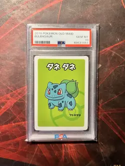 2019 Pokemon Japanese Old Maid Bulbasaur PSA 10 - Image 1