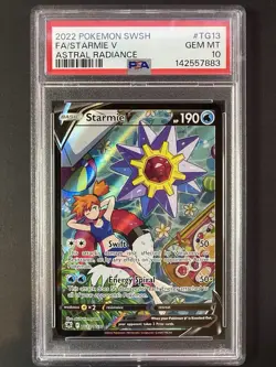 Pokemon Starmie V TG13/TG30 Astral Radiance Trainer Gallery Full Art Holo PSA 10 - Image 1