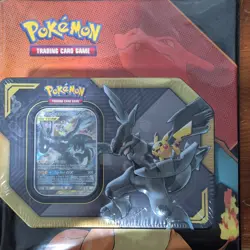 Pokemon TAG TEAM Tin Box Pikachu & Zekrom GX Sealed Booster Promo 2019 - Image 1