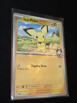 Pokemon Singles Reverse Holo Ethan's Pichu Common SV10: Destined Rivals 071/182 - Image 1