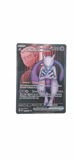 Pokemon Team Rocket's Mewtwo ex - 213/182 Full Art Destined Rivals NM Near Mint - Image 1
