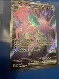 Team Rocket’s Nidoking ex 216/182 – Holo Rare – SV10 Destined Rivals Pokemon NM - Image 2